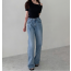 254-일자 와이드 청팬츠 / 254-Straight wide blue Pants